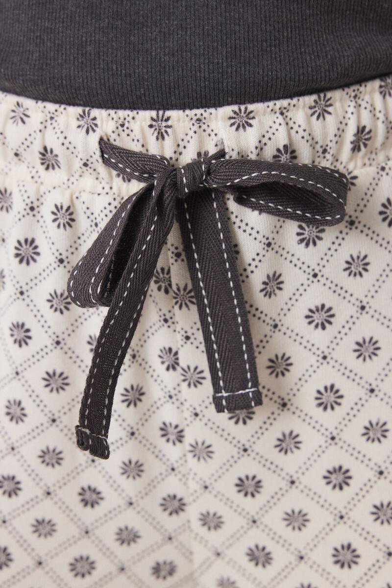 women'secret Pantalón largo carrot estampado cuadros y flores Ofertas