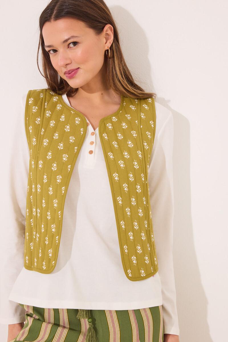 women'secret Chaleco reversible 100% algodón print floral Los más vendidos