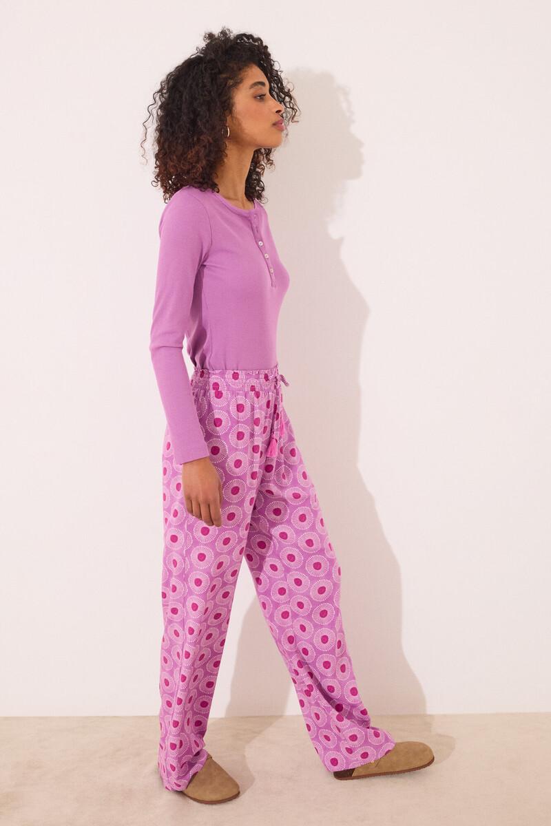women'secret Pantalón largo viscosa estampado geométrico Descuento