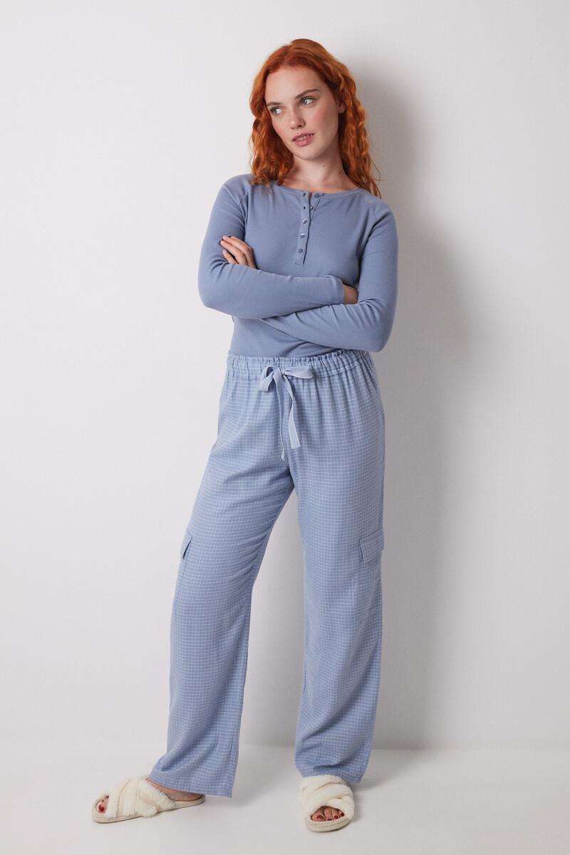 women'secret Pantalón largo cargo estampado cuadros Tienda