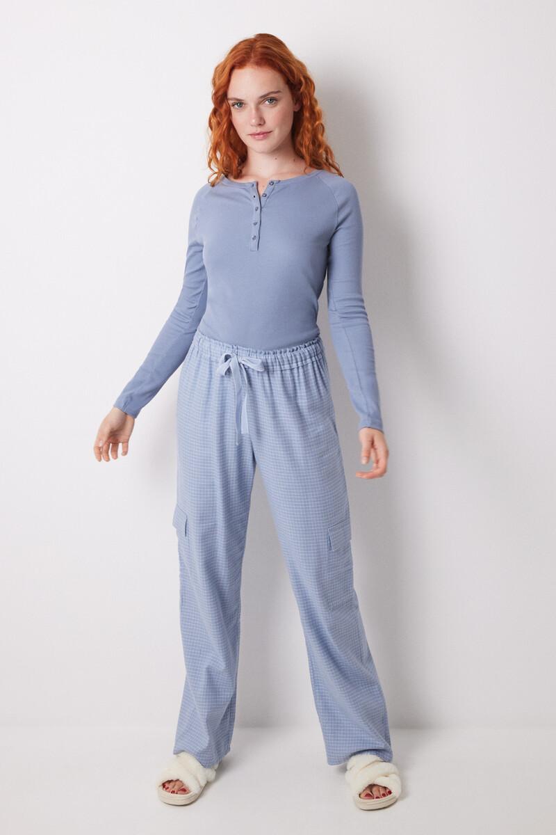 women'secret Pantalón largo cargo estampado cuadros Tienda
