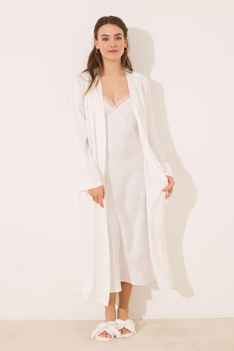 women'secret Bata larga satén blanca Tienda