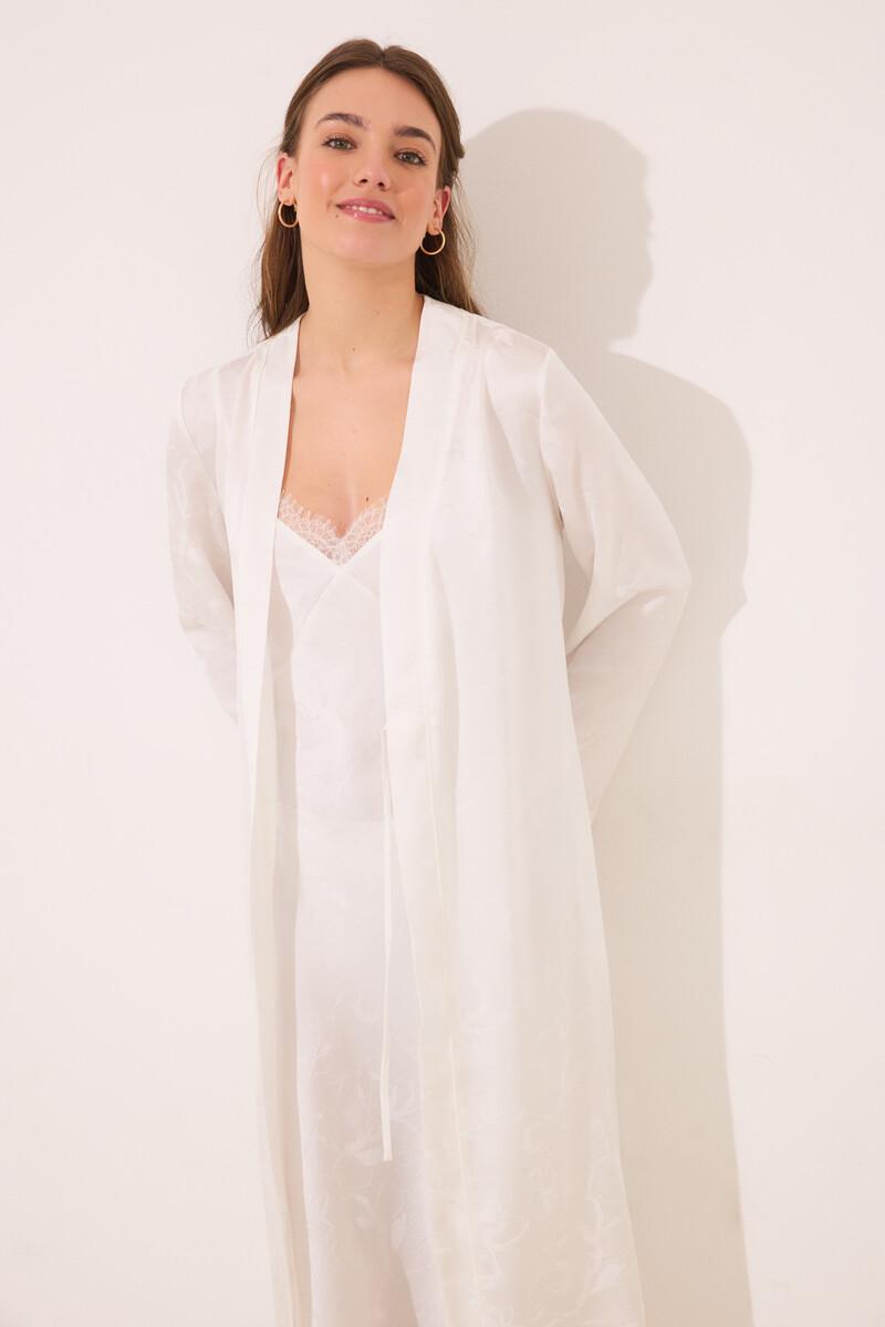 women'secret Bata larga satén blanca Tienda