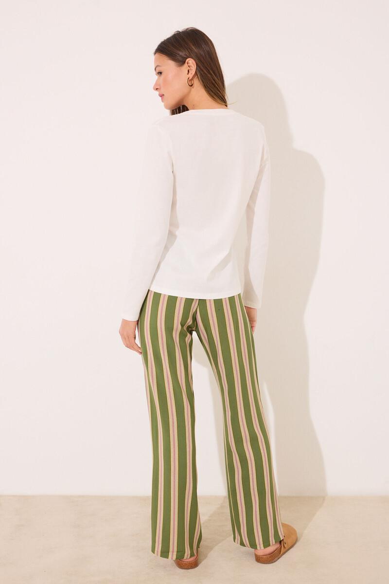 women'secret Pantalón largo lounge viscosa rayas Liquidación