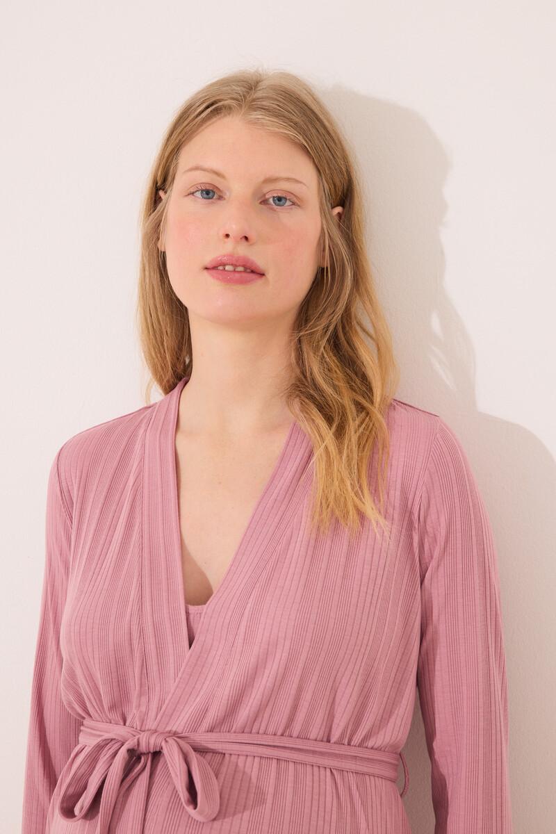 women'secret Bata midi "maternity" pointelle rosa Envío gratis