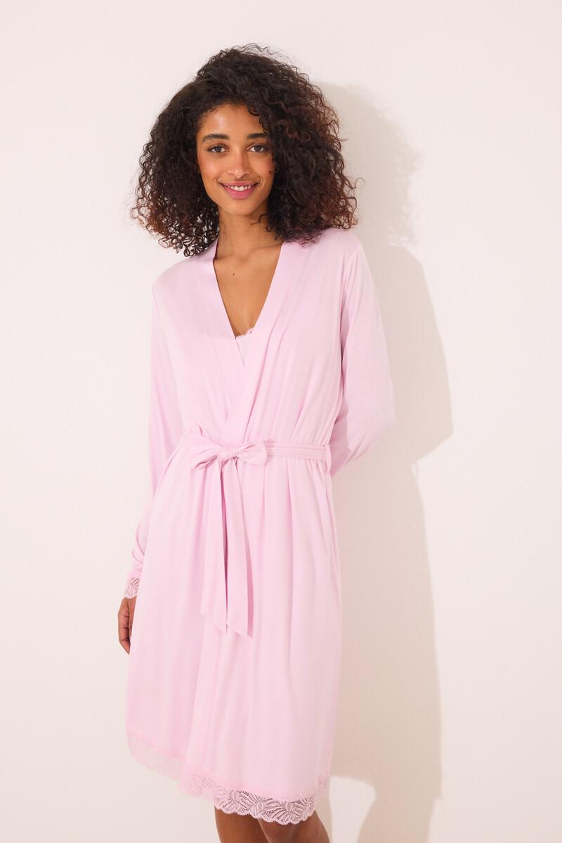 women'secret Bata midi viscosa rosa Últimos 3 días