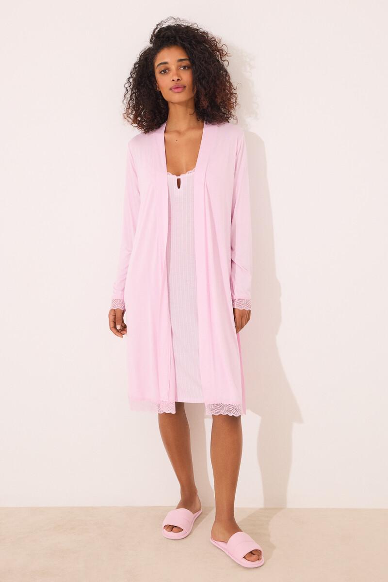 women'secret Bata midi viscosa rosa Últimos 3 días