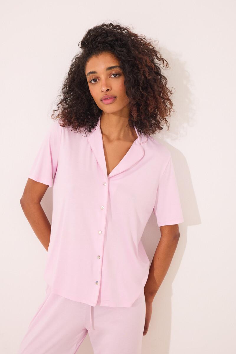 women'secret Pijama camisero Capri viscosa rosa COMPRAR AHORA