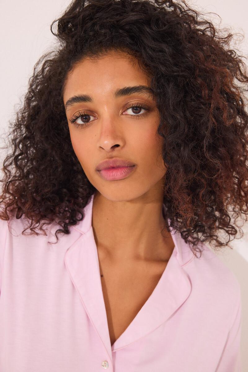 women'secret Pijama camisero Capri viscosa rosa COMPRAR AHORA
