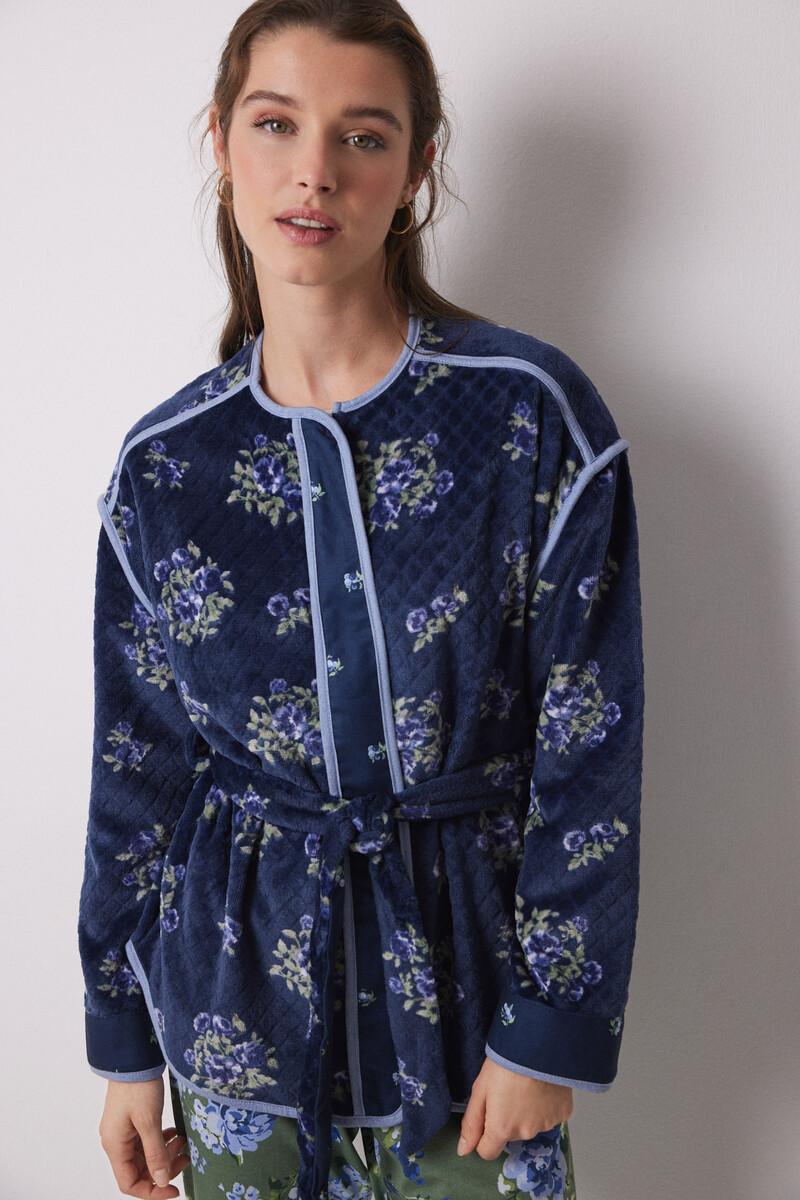 women'secret Bata corta tejido polar suave flores Últimos 2 días