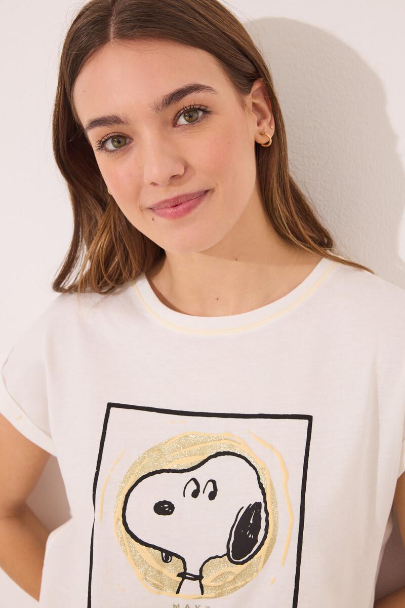 women'secret Pijama corto algodón Snoopy cuadros Promoción trimestral