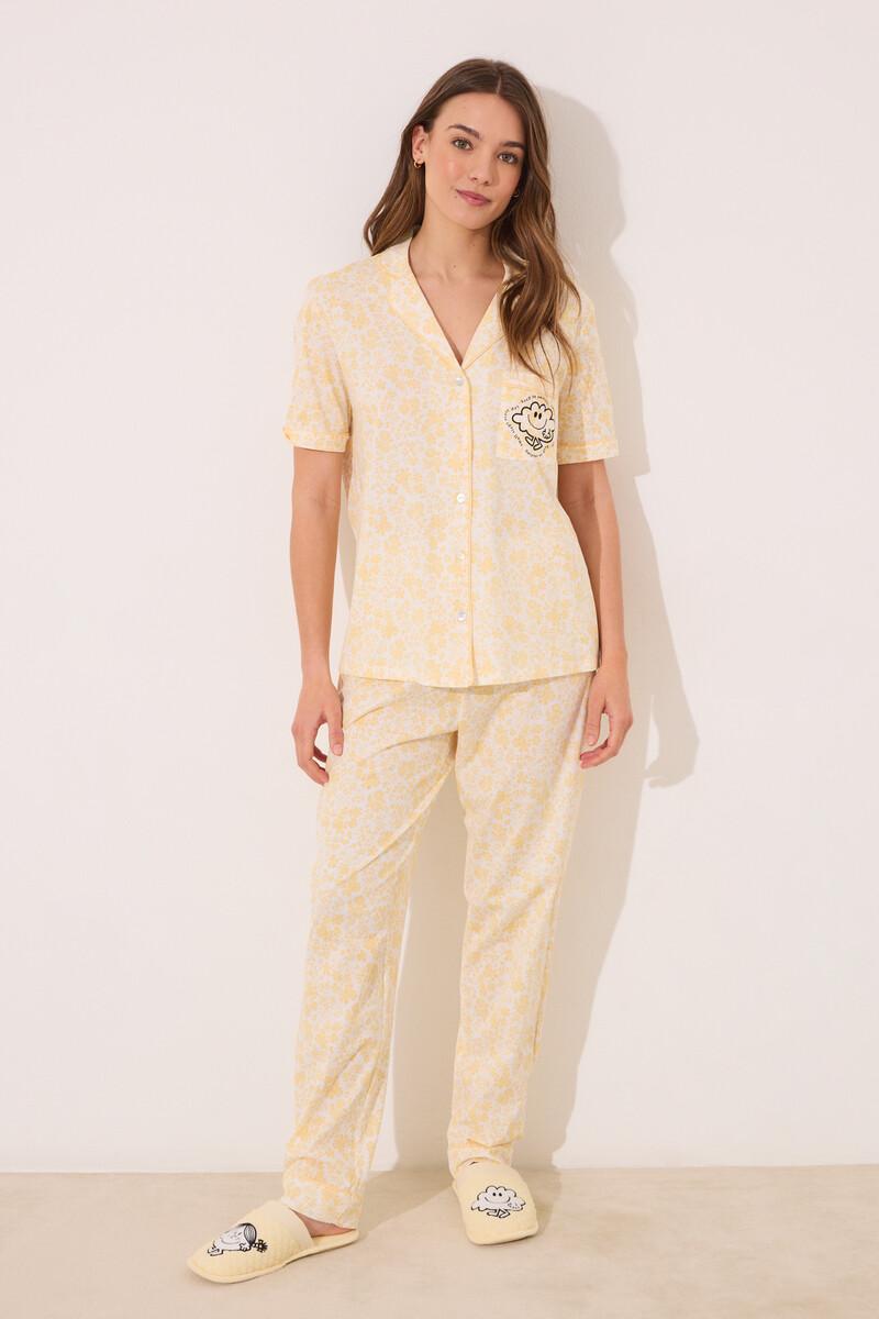 women'secret Pijama camisero algodón flores Smiley Solo queda un día