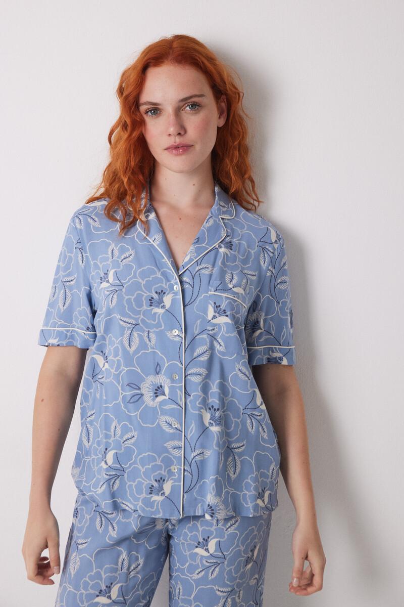 women'secret Pijama camisero viscosa flores Liquidación
