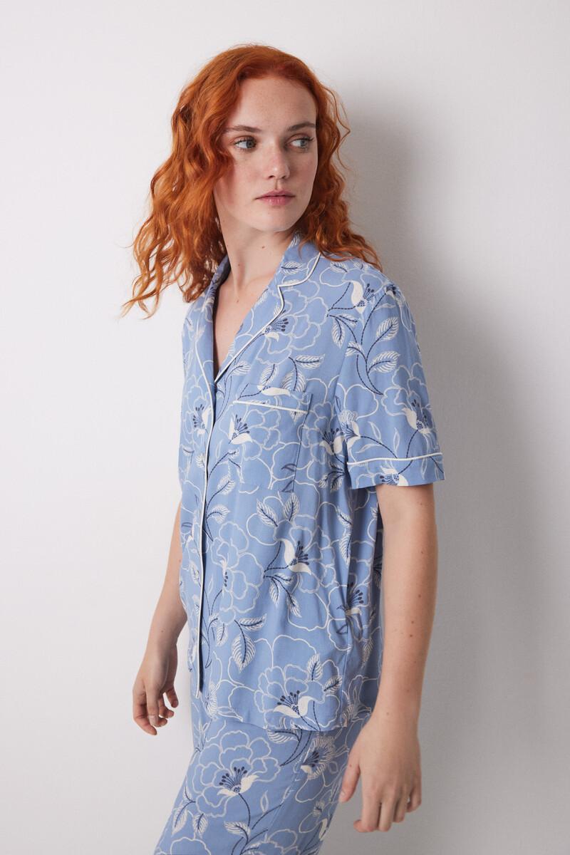 women'secret Pijama camisero viscosa flores Liquidación