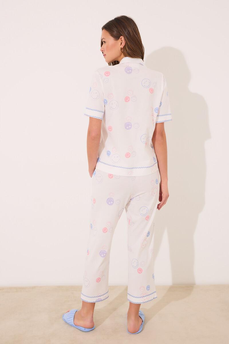 women'secret Pijama camisero 100% algodón Smiley Libre de impuestos
