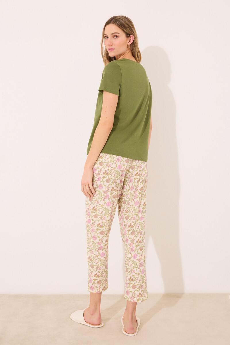 women'secret Pantalón largo carrot 100% algodón flores Devoluciones gratuitas