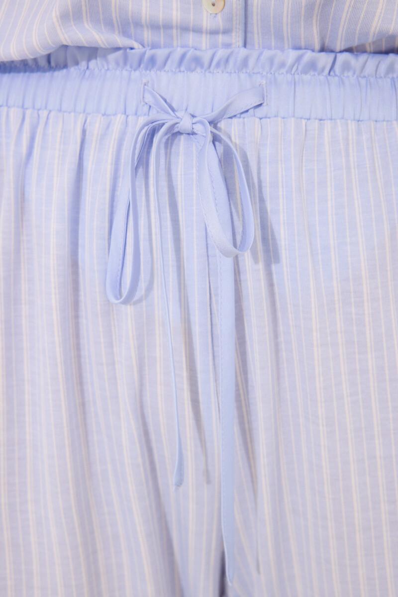 women'secret Pijama camisero Capri viscosa azul rayas En línea