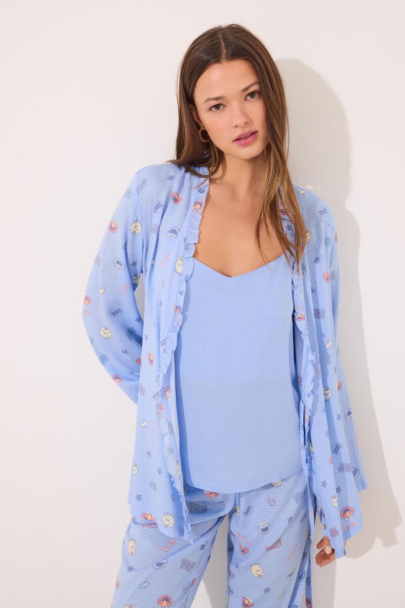 women'secret Set pijama largo satén "Barrio Sésamo" Venta caliente