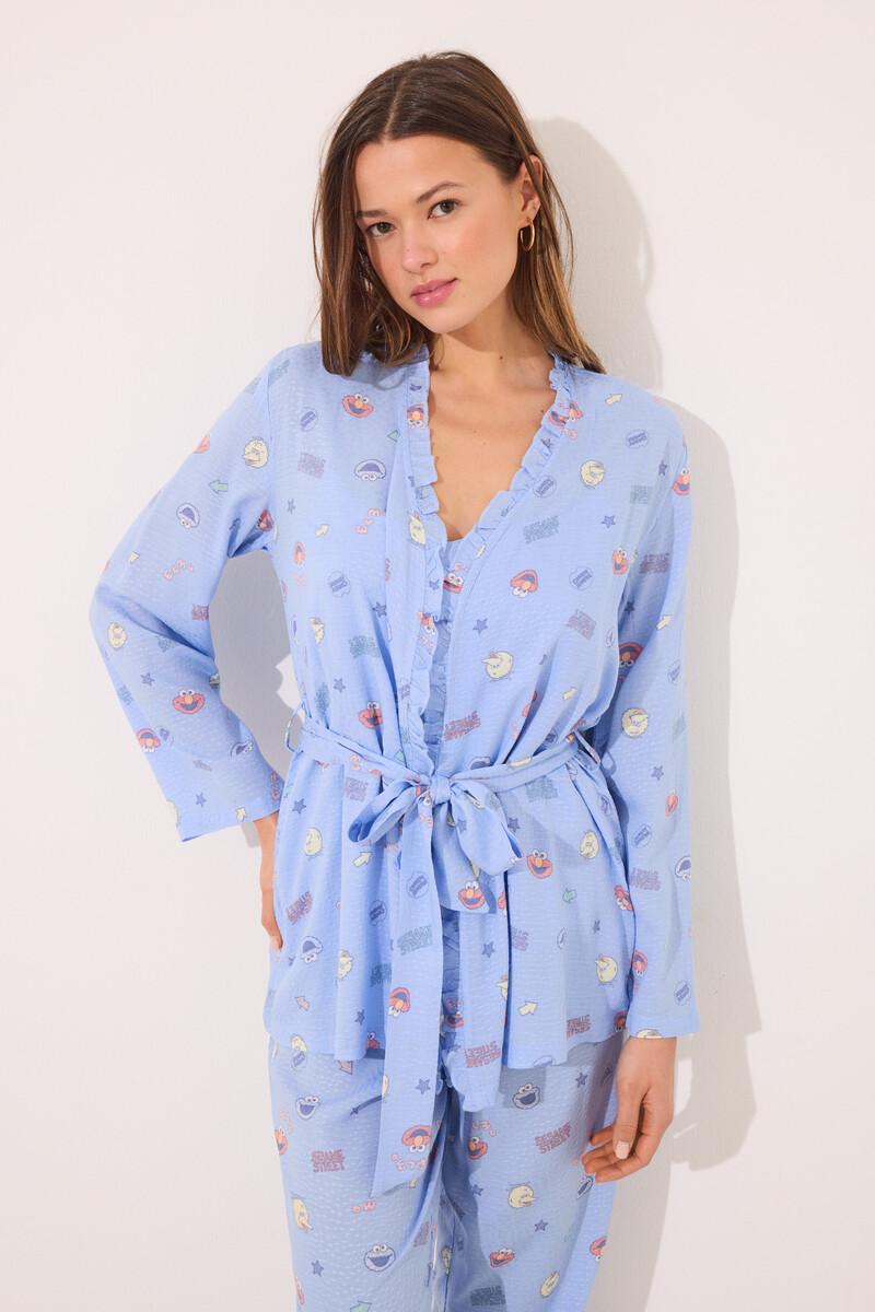 women'secret Set pijama largo satén "Barrio Sésamo" Venta caliente
