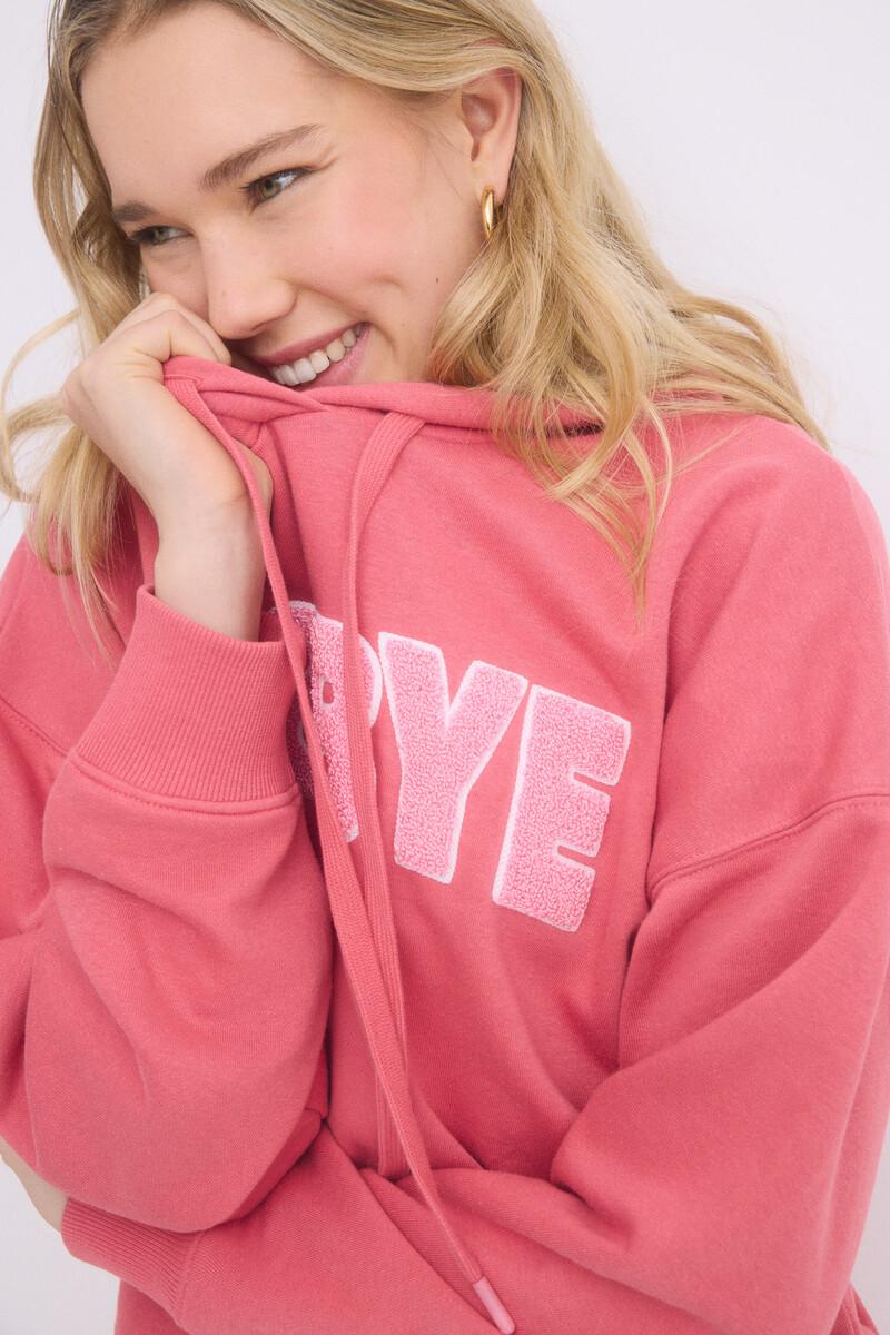 women'secret Sudadera capucha felpa algodón rosa Liquidación