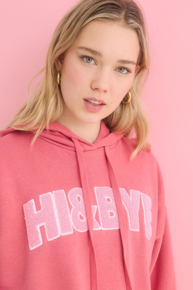 women'secret Sudadera capucha felpa algodón rosa Liquidación