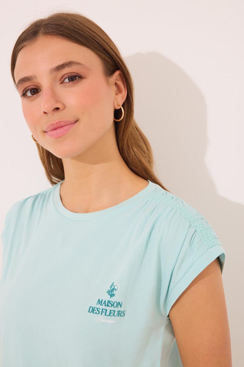 women'secret Pijama corto 100% algodón verde flores Mejor oferta