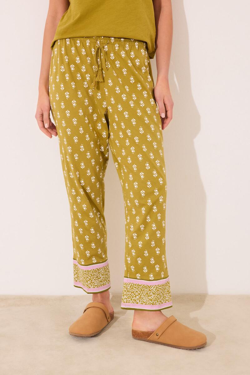 women'secret Pantalón largo carrot 100% algodón sellos Envío gratis