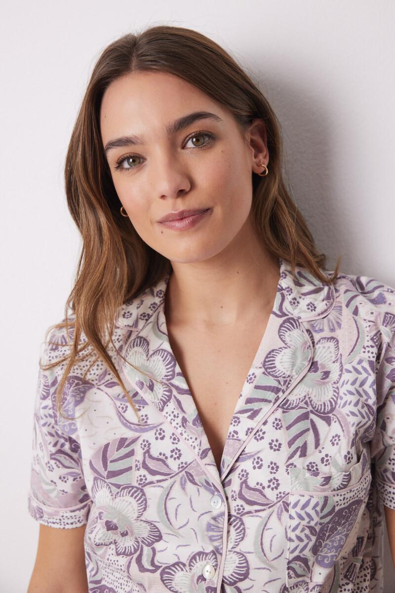 women'secret Pijama camisero 100% algodón flores ÚLTIMAS EDICIONES