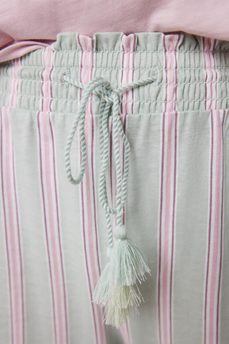 women'secret Pantalón largo 100% algodón rayas Solo hoy