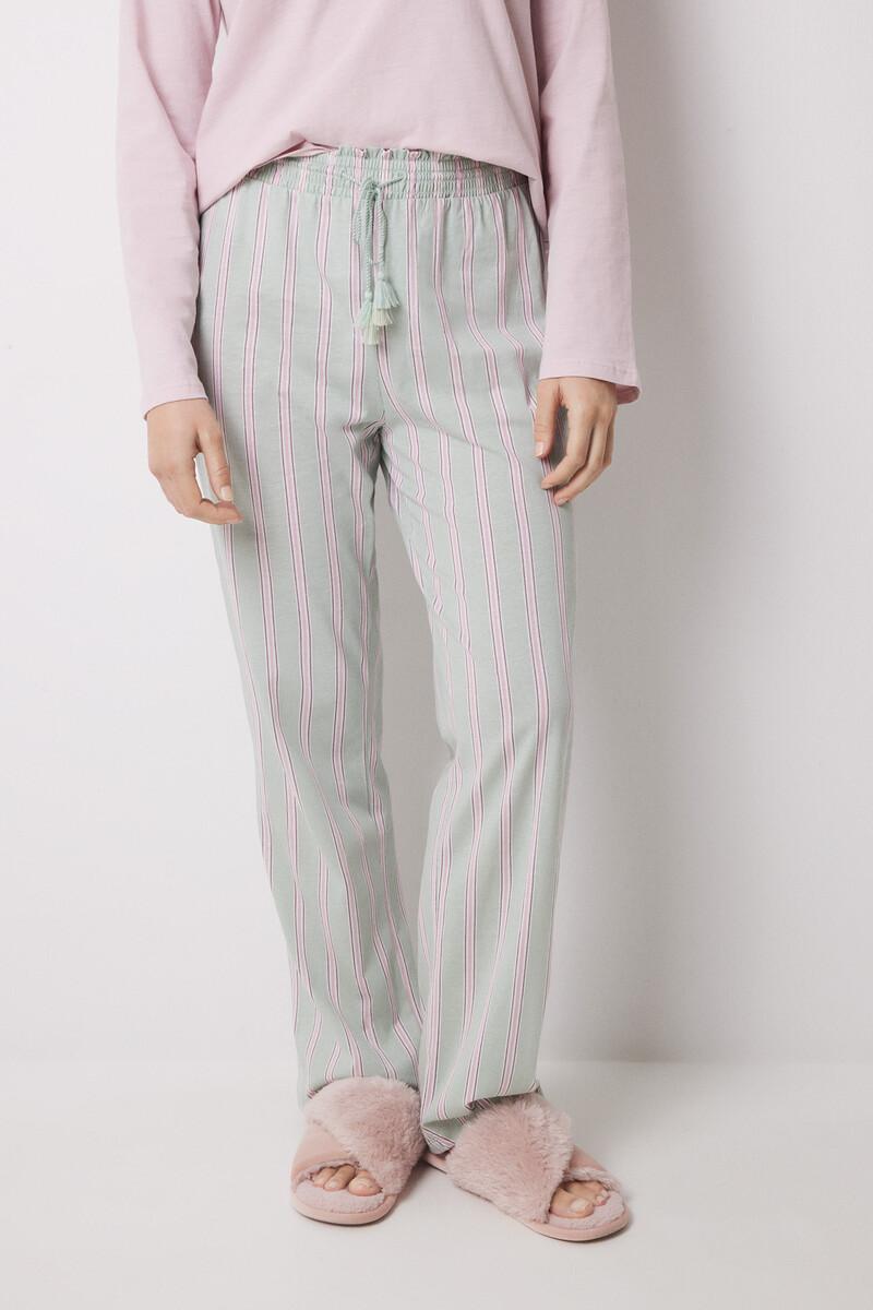 women'secret Pantalón largo 100% algodón rayas Solo hoy