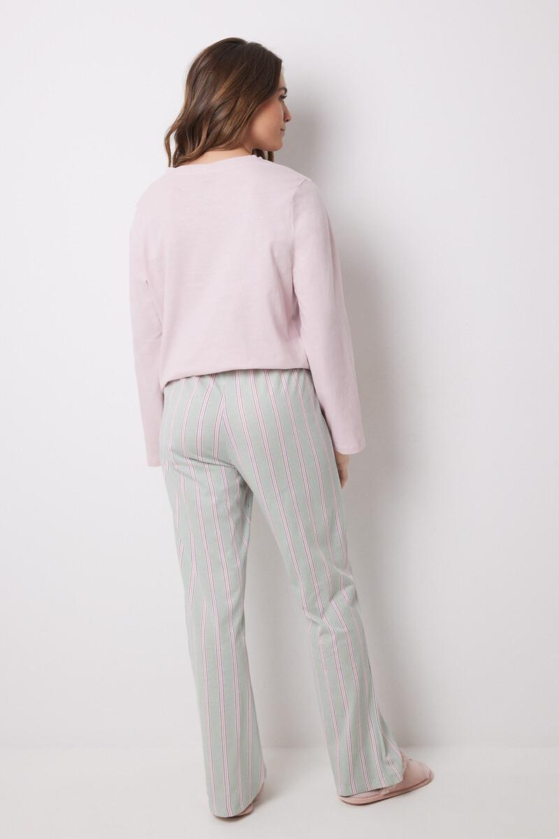 women'secret Pantalón largo 100% algodón rayas Solo hoy