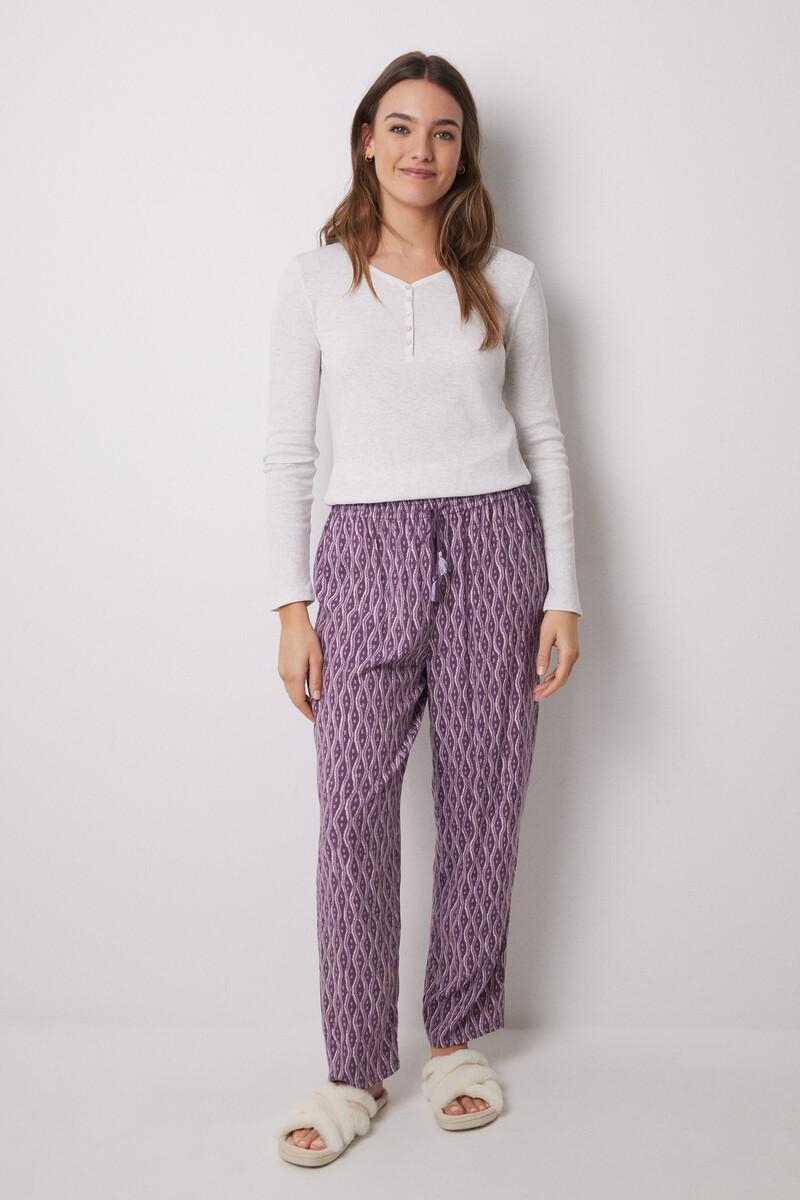 women'secret Pantalón carrot viscosa estampado ikat Solo queda un día