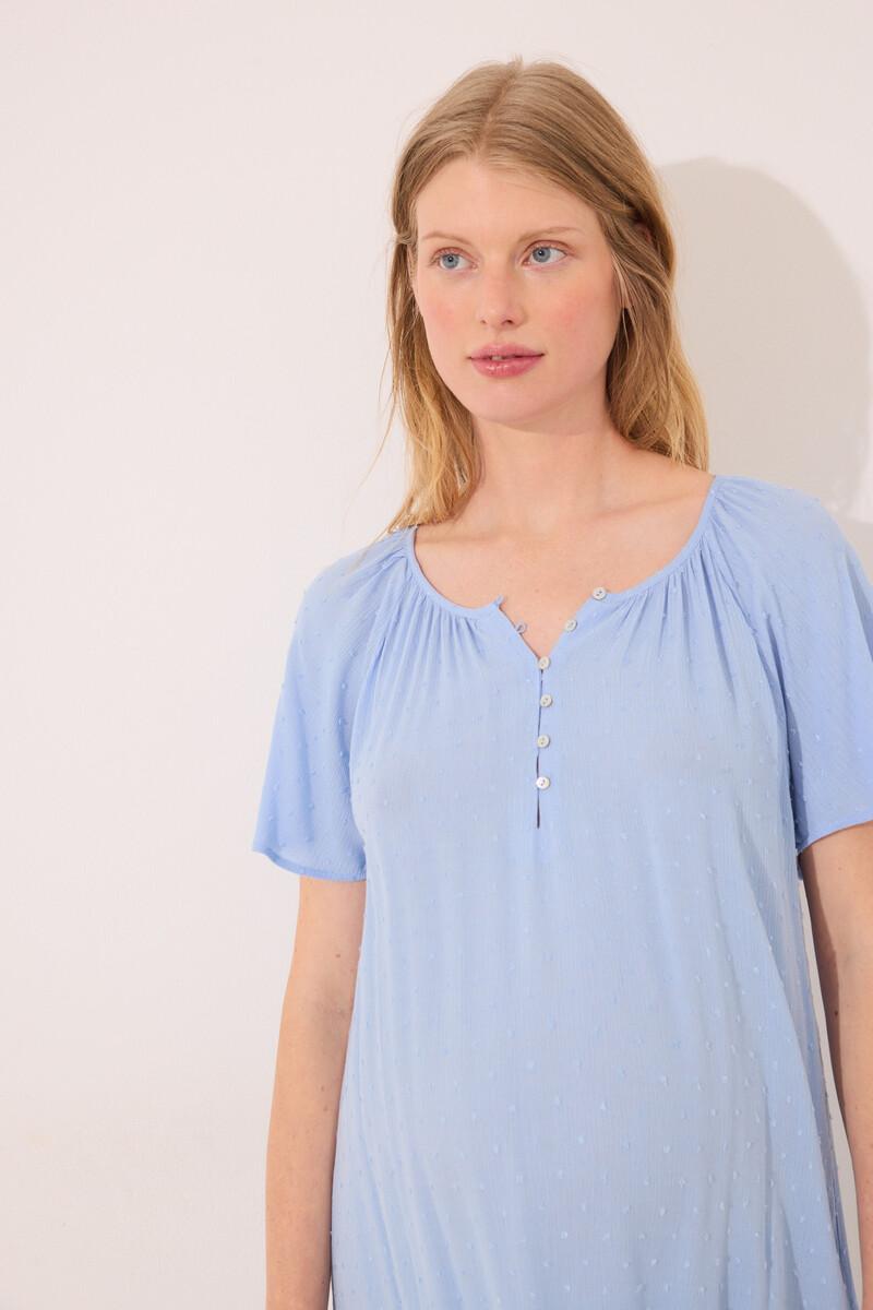women'secret Camisón corto "maternity" viscosa azul Superdescuento