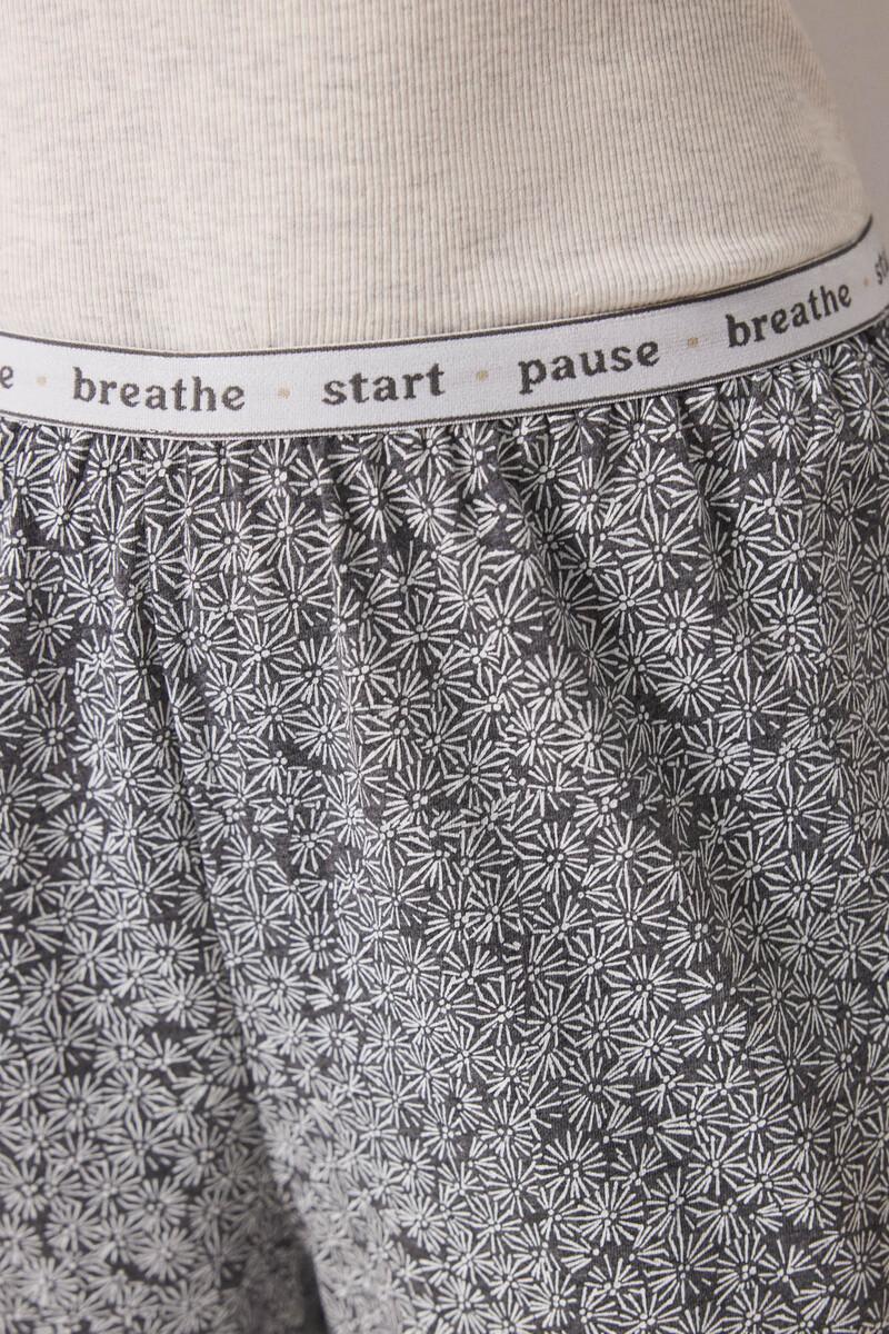 women'secret Pantalón largo estampado flores verdes Grandes descuentos