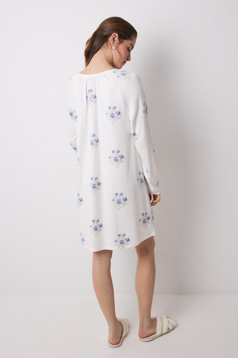 women'secret Camisón largo tejido punto suave blanco Ofertas de temporada