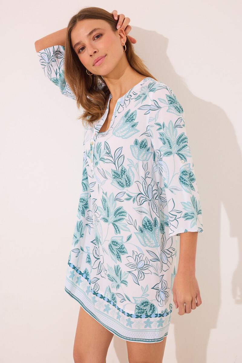women'secret Camisola viscosa flores verdes