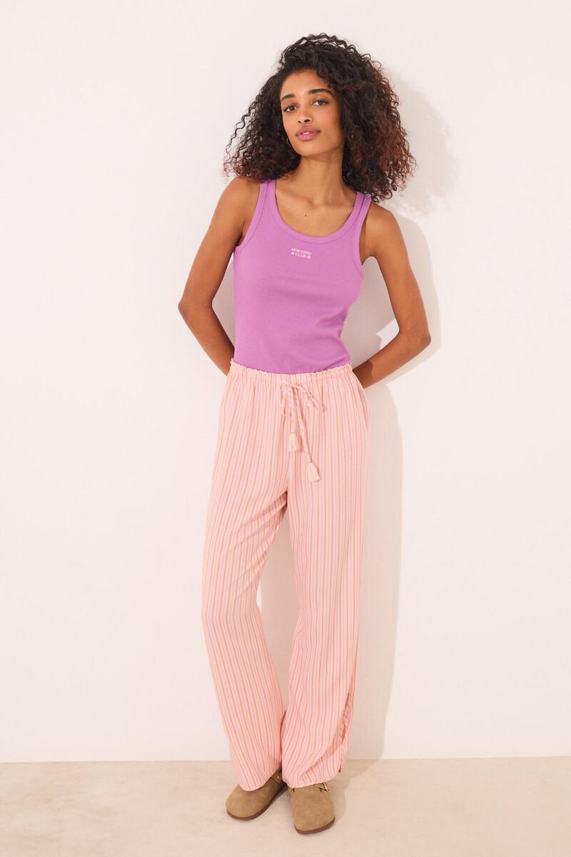 women'secret Pantalón largo viscosa estampado rayas Ofertas