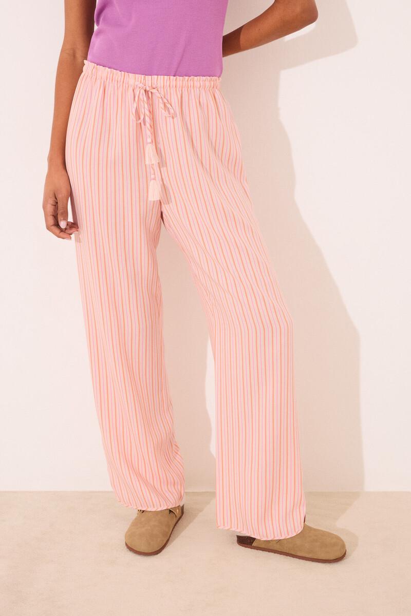 women'secret Pantalón largo viscosa estampado rayas Ofertas