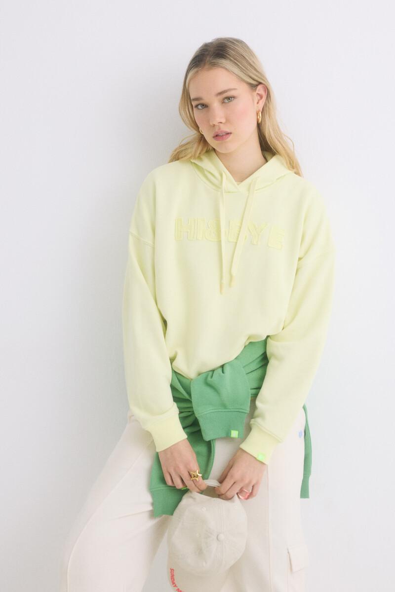 women'secret Sudadera capucha felpa algodón amarillo Venta caliente