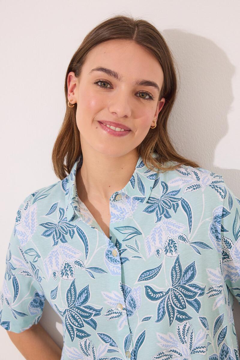 women'secret Pijama camisero Capri 100% algodón flores Tienda
