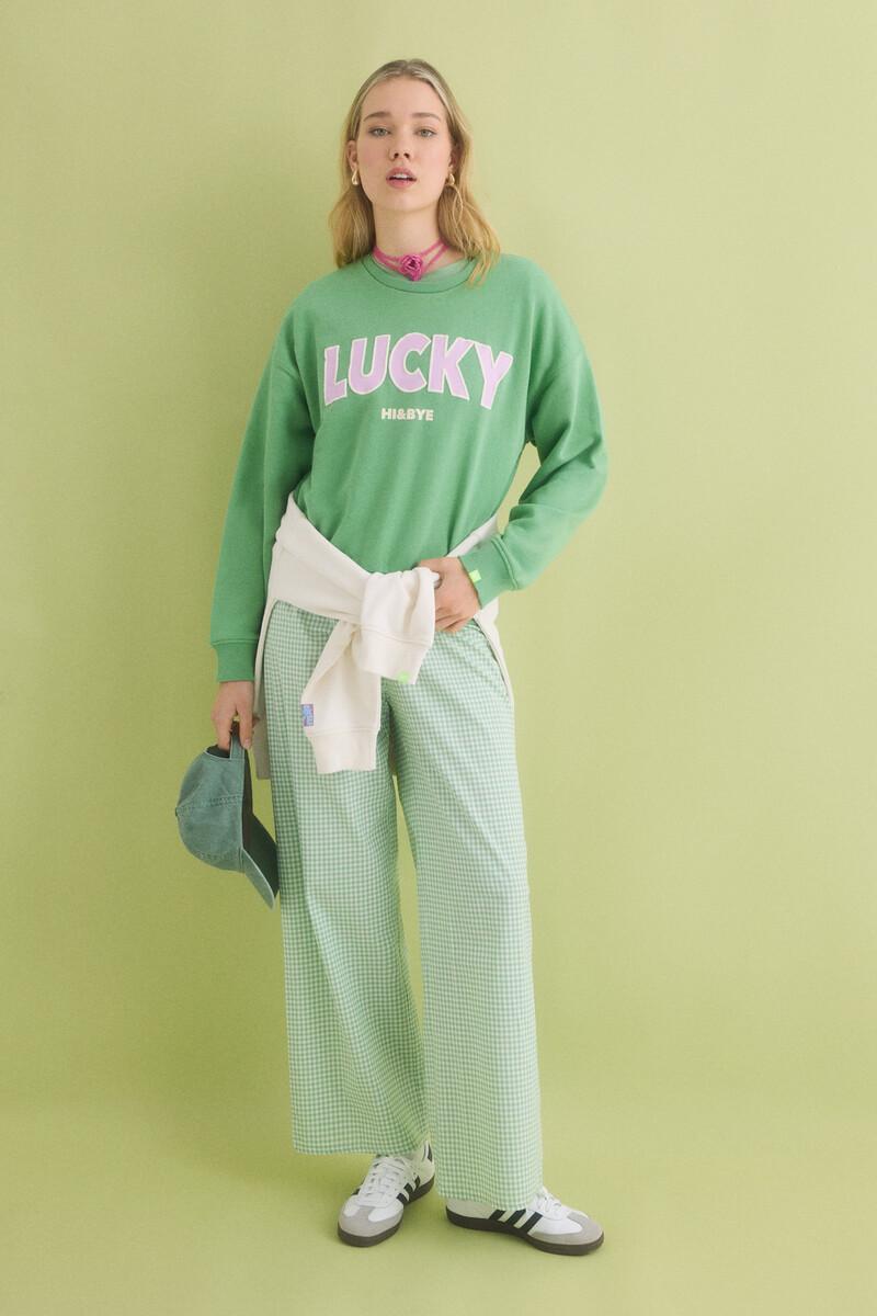 women'secret Sudadera felpa algodón verde Rebajas top