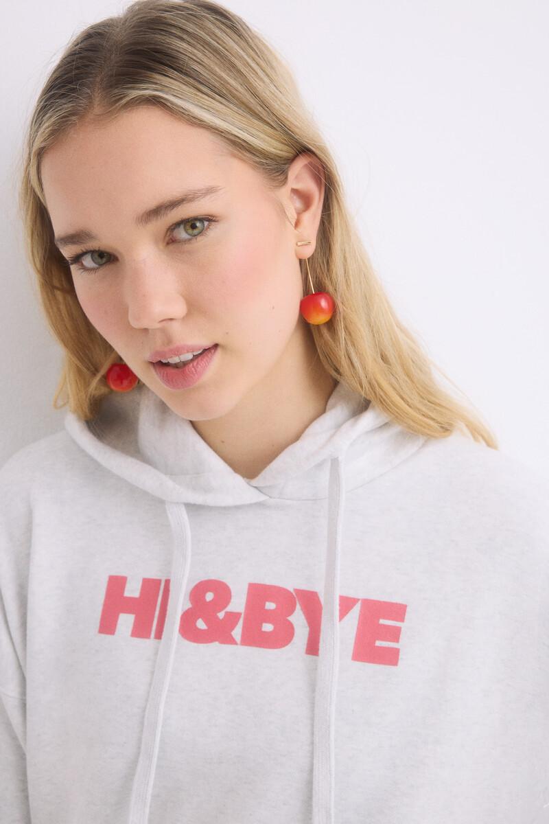 women'secret Sudadera capucha felpa algodón gris Precio de fábrica