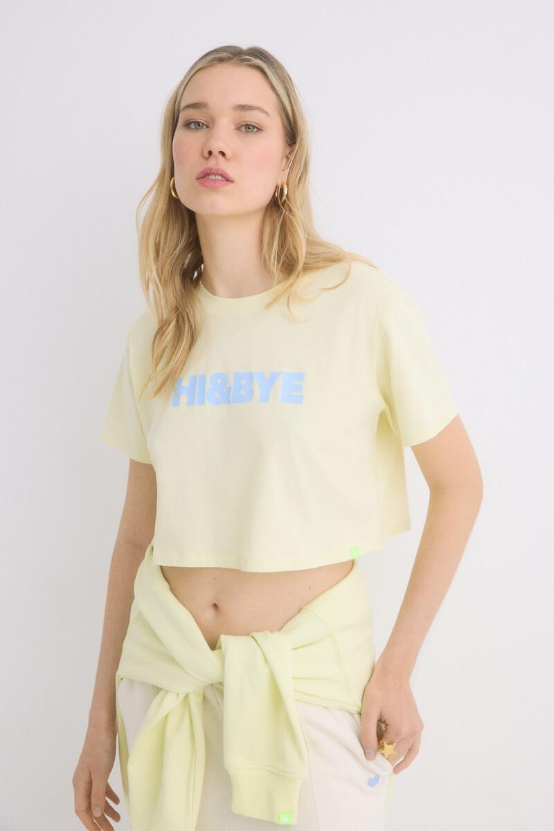 women'secret Camiseta 100% algodón amarillo Promoción trimestral