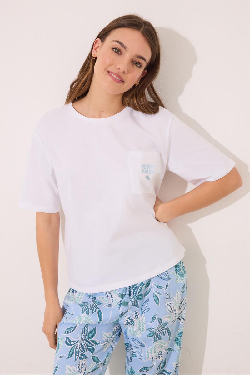 women'secret Pijama Capri 100% algodón estampado flores