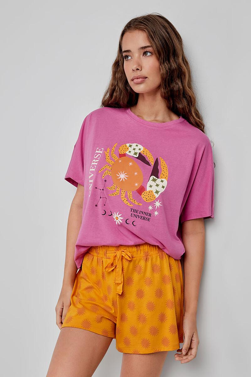 women'secret Pijama corto estampado fucsia Ofertas de temporada
