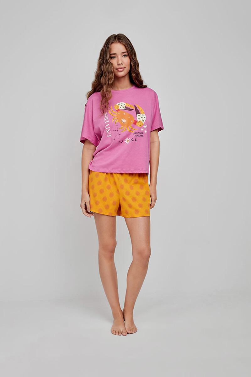 women'secret Pijama corto estampado fucsia Ofertas de temporada
