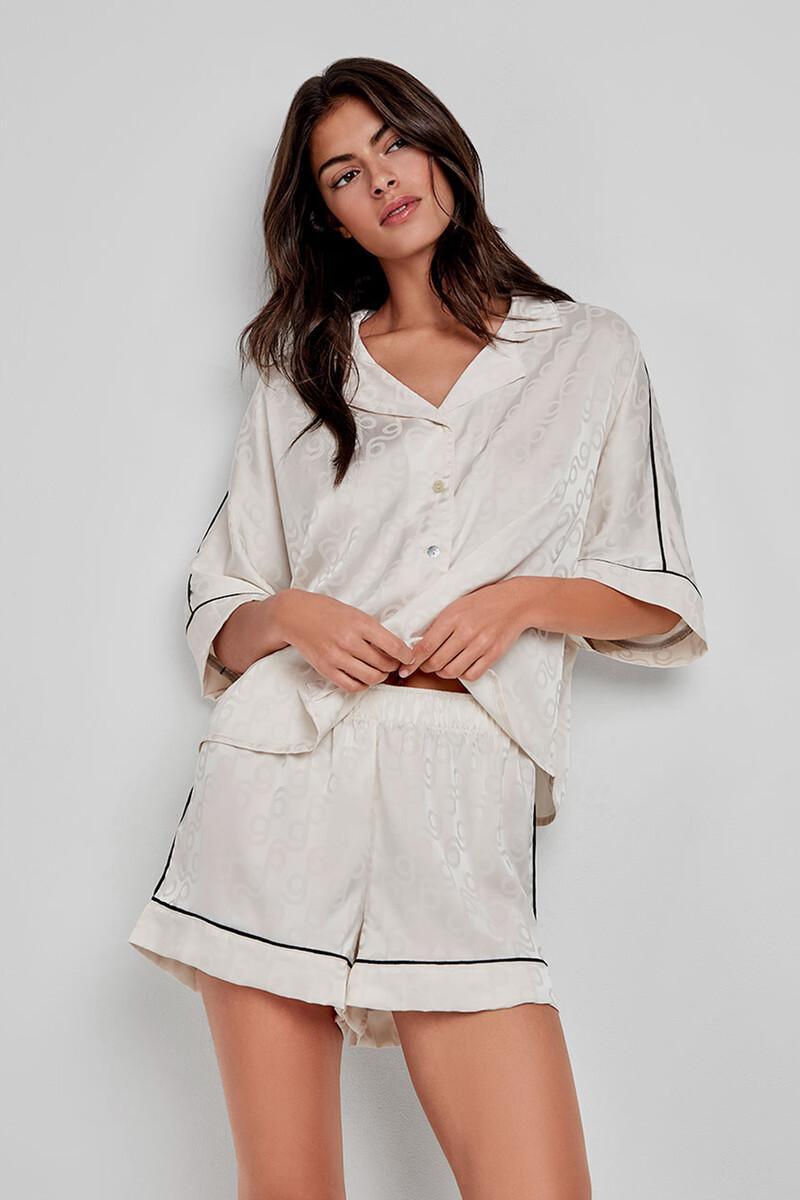 women'secret Pijama corto camisero beige Devoluciones gratuitas