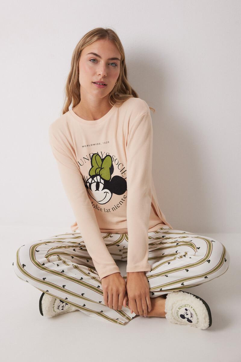 women'secret Pijama largo Minnie manga larga Outlet online