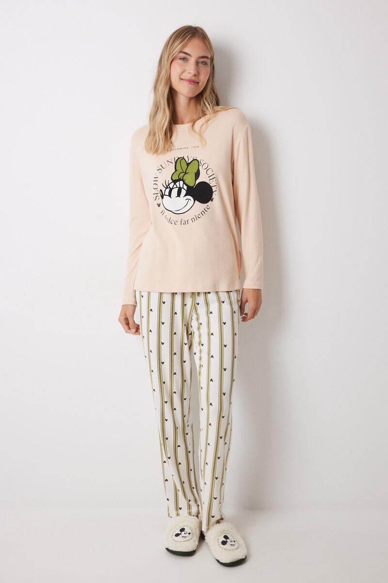 women'secret Pijama largo Minnie manga larga Outlet online