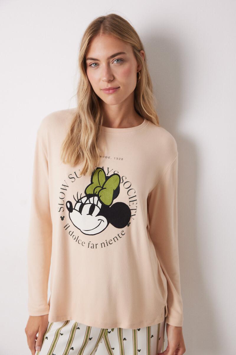 women'secret Pijama largo Minnie manga larga Outlet online